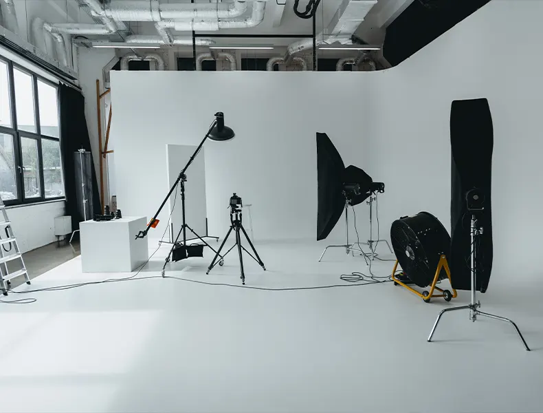 Studio Setup White Backdrop