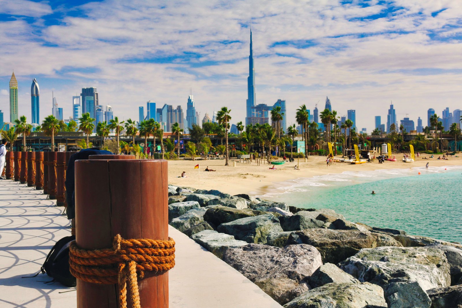 A beautiful skyline and Jumeirah beach in the United Arab Emirates
